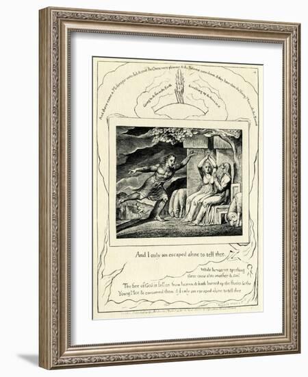 The Book of Job 1: 16 Illustrated by William Blake-William Blake-Framed Giclee Print