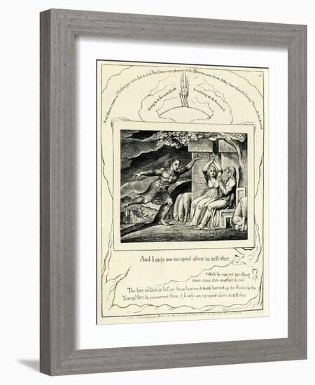 The Book of Job 1: 16 Illustrated by William Blake-William Blake-Framed Giclee Print