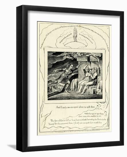 The Book of Job 1: 16 Illustrated by William Blake-William Blake-Framed Giclee Print