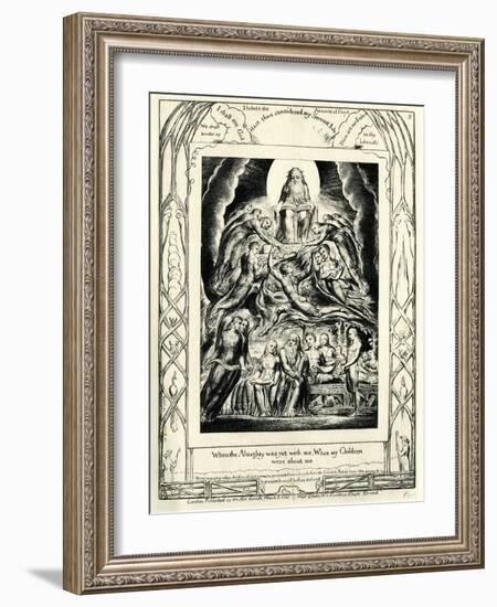 The Book of Job 29:5 by William Blake-William Blake-Framed Giclee Print