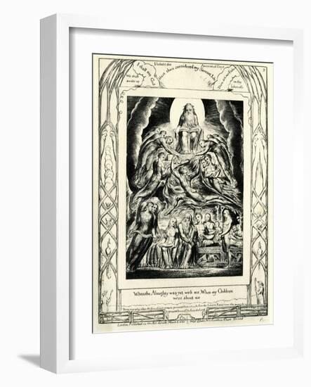 The Book of Job 29:5 by William Blake-William Blake-Framed Giclee Print