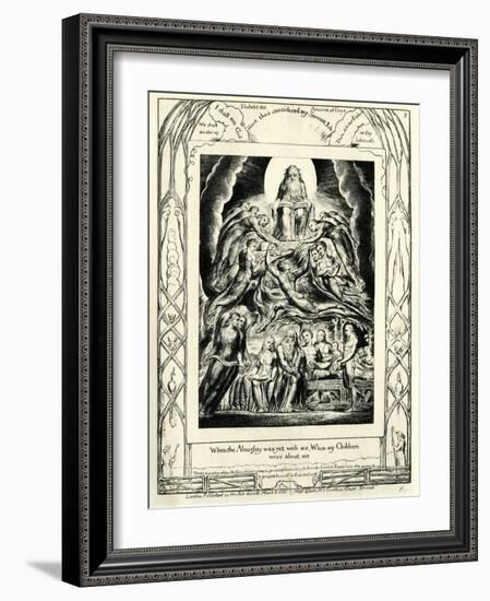 The Book of Job 29:5 by William Blake-William Blake-Framed Giclee Print