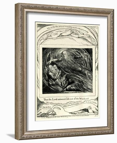 The Book of Job 38:1-2 illustrated by William Blake-William Blake-Framed Giclee Print