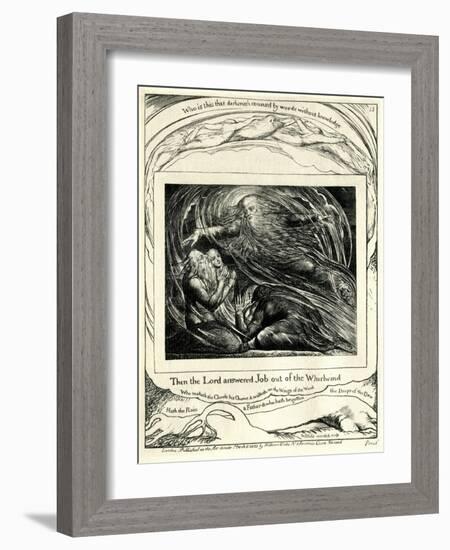 The Book of Job 38:1-2 illustrated by William Blake-William Blake-Framed Giclee Print