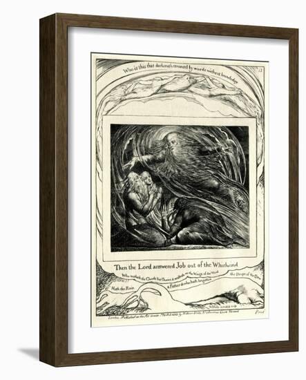 The Book of Job 38:1-2 illustrated by William Blake-William Blake-Framed Giclee Print