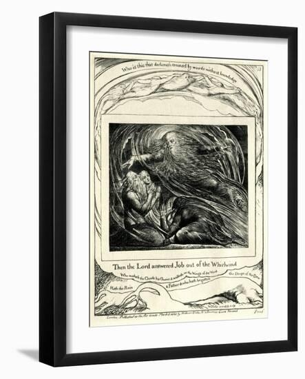 The Book of Job 38:1-2 illustrated by William Blake-William Blake-Framed Giclee Print