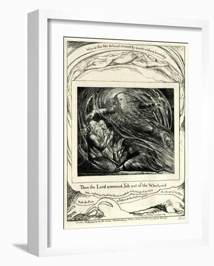 The Book of Job 38:1-2 illustrated by William Blake-William Blake-Framed Giclee Print