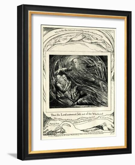 The Book of Job 38:1-2 illustrated by William Blake-William Blake-Framed Giclee Print