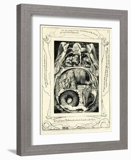 The Book of Job 40:15 & 41:34 illustrated by William Blake-William Blake-Framed Giclee Print