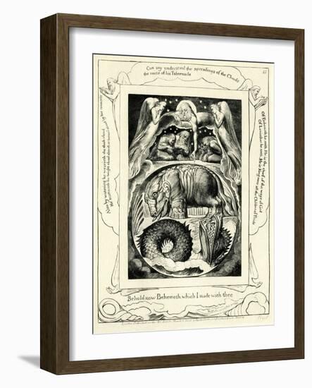 The Book of Job 40:15 & 41:34 illustrated by William Blake-William Blake-Framed Giclee Print