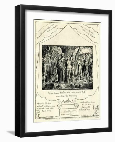 The Book of Job 42:12 illustrated by William Blake-William Blake-Framed Giclee Print