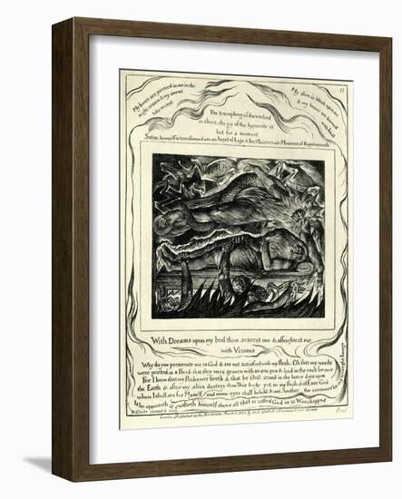 The Book of Job illustrated by William Blake-William Blake-Framed Giclee Print