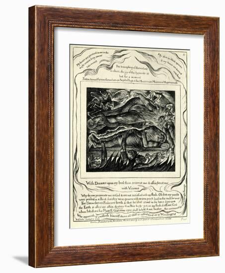 The Book of Job illustrated by William Blake-William Blake-Framed Giclee Print