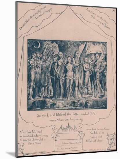 The Book of Job illustrations by William Blake-William Blake-Mounted Giclee Print