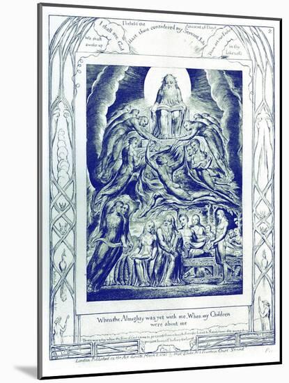 The Book of Job illustrations by William Blake-William Blake-Mounted Giclee Print