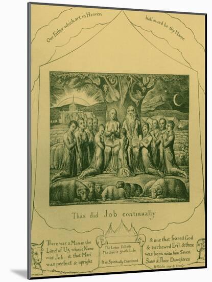 The Book of Job illustrations by William Blake-William Blake-Mounted Giclee Print