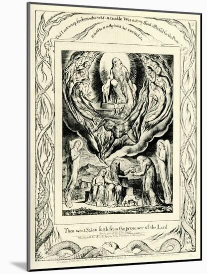 The Book of Job2:7 illustrated by William Blake-William Blake-Mounted Giclee Print