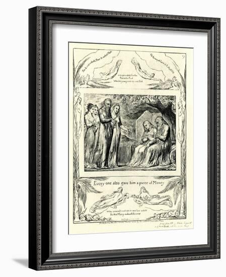 The Book of Job42:11 illustrated by william Blake-William Blake-Framed Giclee Print