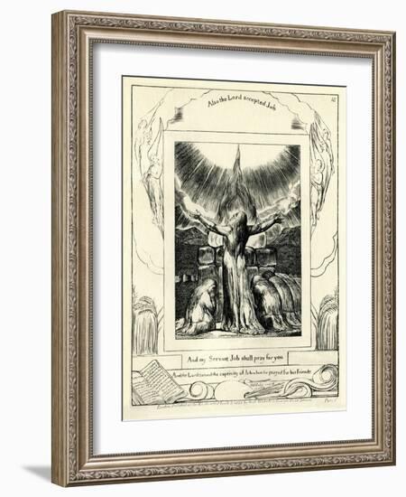 The Book of Job42:8 illustrated by william Blake-William Blake-Framed Giclee Print