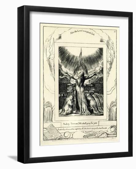 The Book of Job42:8 illustrated by william Blake-William Blake-Framed Giclee Print
