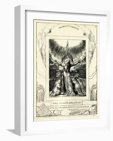 The Book of Job42:8 illustrated by william Blake-William Blake-Framed Giclee Print