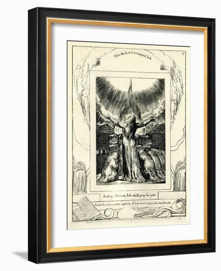 The Book of Job42:8 illustrated by william Blake-William Blake-Framed Giclee Print