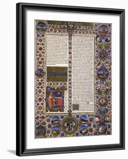 The Book of Leviticus, First Volume of Bible of Borso D'Este, Illuminated by Taddeo Crivelli-null-Framed Giclee Print