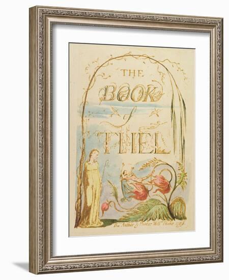 The Book of Thel, Plate 2 (Title Page), 1789-William Blake-Framed Giclee Print