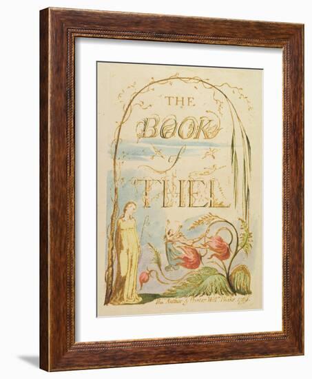 The Book of Thel, Plate 2 (Title Page), 1789-William Blake-Framed Giclee Print