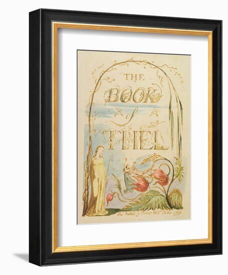 The Book of Thel, Plate 2 (Title Page), 1789-William Blake-Framed Giclee Print