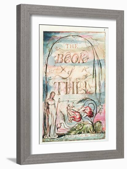 The Book of Thel, Title Page, 1789-William Blake-Framed Giclee Print