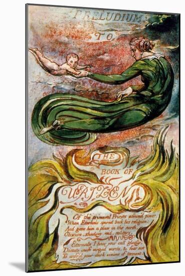 The Book of Urizen, Plate 2, 1794-William Blake-Mounted Giclee Print