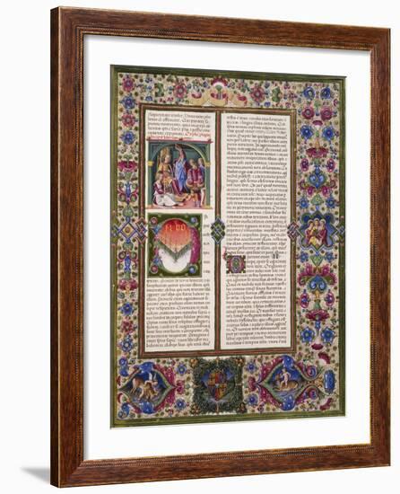 The Book of Wisdom, from Volume I of Bible of Borso D'Este-null-Framed Giclee Print