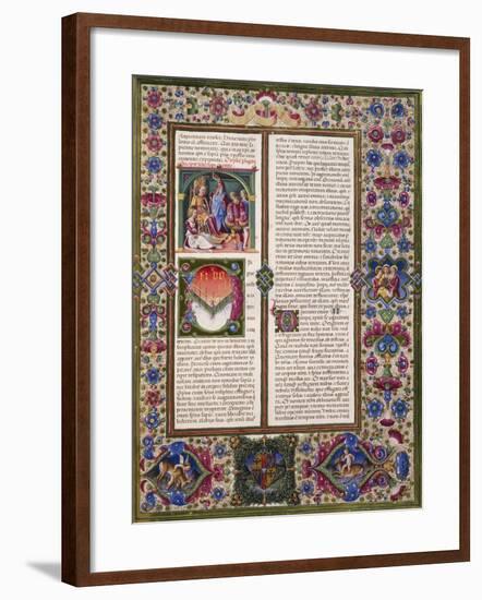 The Book of Wisdom, from Volume I of Bible of Borso D'Este-null-Framed Giclee Print