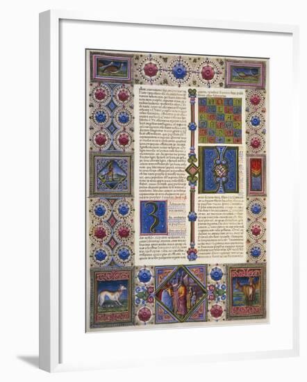 The Book of Zechariah, from Volume II of Bible of Borso D'Este, Illuminated by Taddeo Crivelli-null-Framed Giclee Print