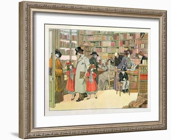 The Book Shop, from "The Book of Shops," 1899-Francis Donkin Bedford-Framed Giclee Print