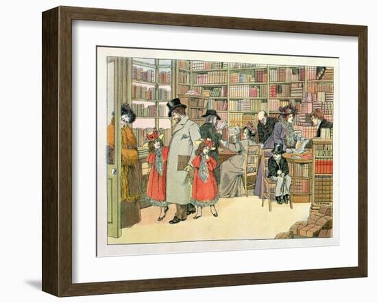 The Book Shop, from "The Book of Shops," 1899-Francis Donkin Bedford-Framed Giclee Print