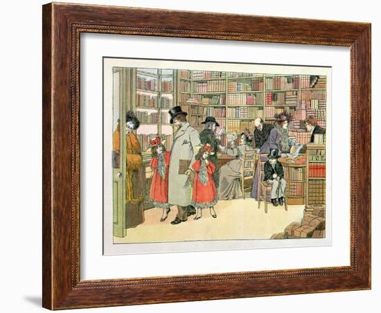 The Book Shop, from "The Book of Shops," 1899-Francis Donkin Bedford-Framed Giclee Print