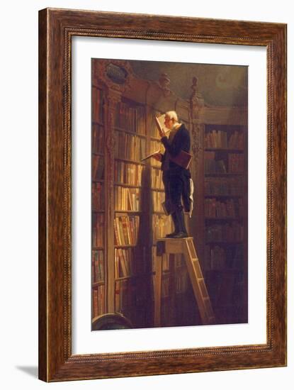 The Book Worm, about 1850-Carl Spitzweg-Framed Premium Giclee Print