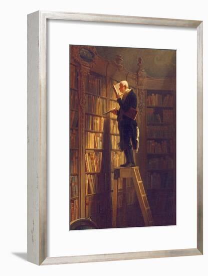 The Book Worm, about 1850-Carl Spitzweg-Framed Giclee Print