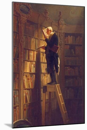 The Book Worm, about 1850-Carl Spitzweg-Mounted Giclee Print