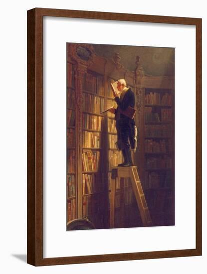 The Book Worm, about 1850-Carl Spitzweg-Framed Giclee Print