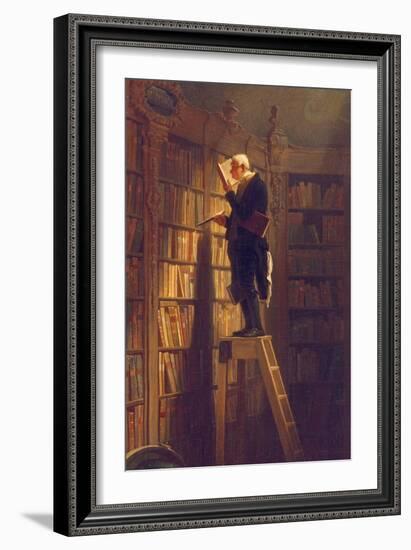 The Book Worm, about 1850-Carl Spitzweg-Framed Giclee Print