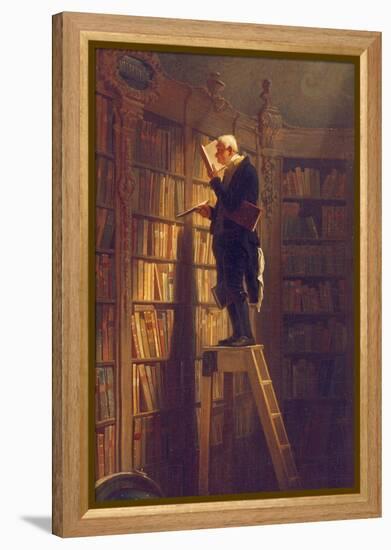 The Book Worm, about 1850-Carl Spitzweg-Framed Premier Image Canvas