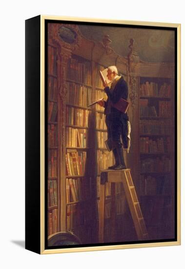The Book Worm, about 1850-Carl Spitzweg-Framed Premier Image Canvas