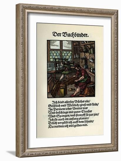 The Bookbinder-Jost Amman-Framed Giclee Print