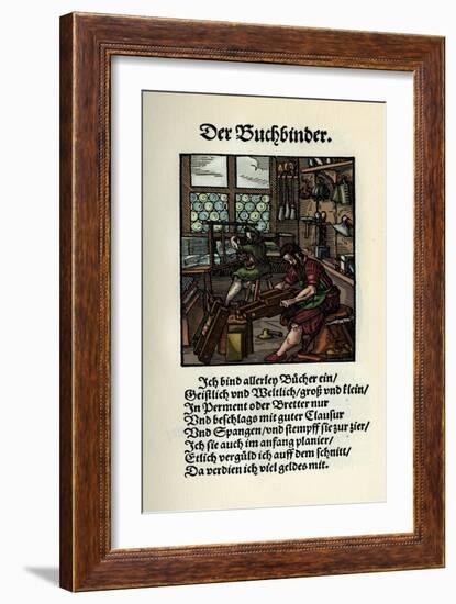 The Bookbinder-Jost Amman-Framed Giclee Print