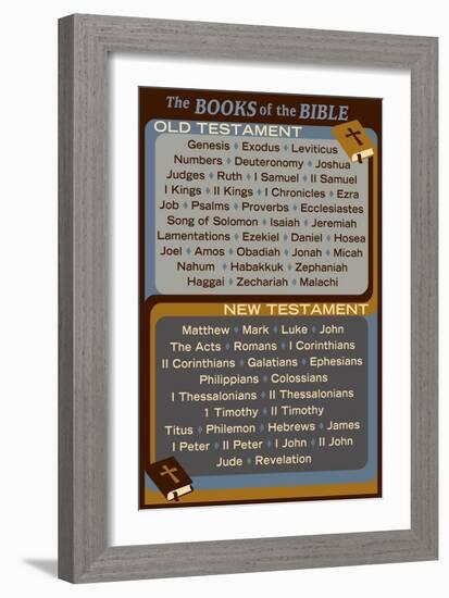 The Books of the Bible - Inspirational-Lantern Press-Framed Art Print