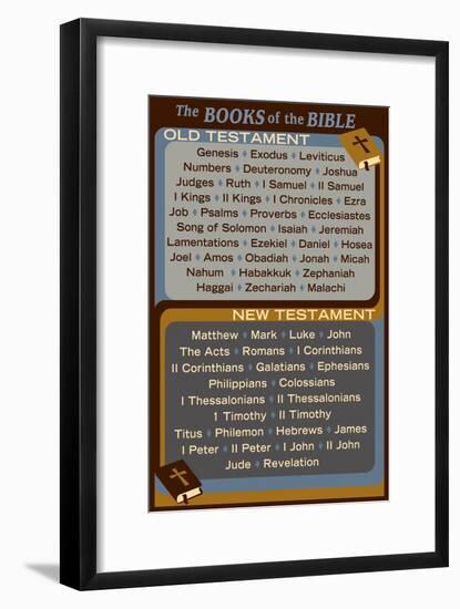 The Books of the Bible - Inspirational-Lantern Press-Framed Art Print