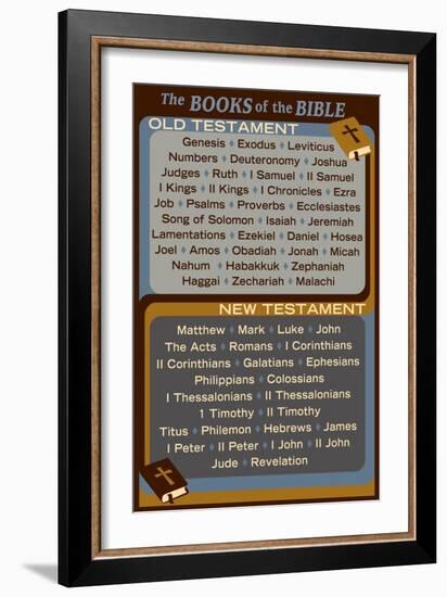 The Books of the Bible - Inspirational-Lantern Press-Framed Art Print